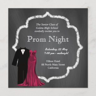 Convites Baile de formatura chalkboard