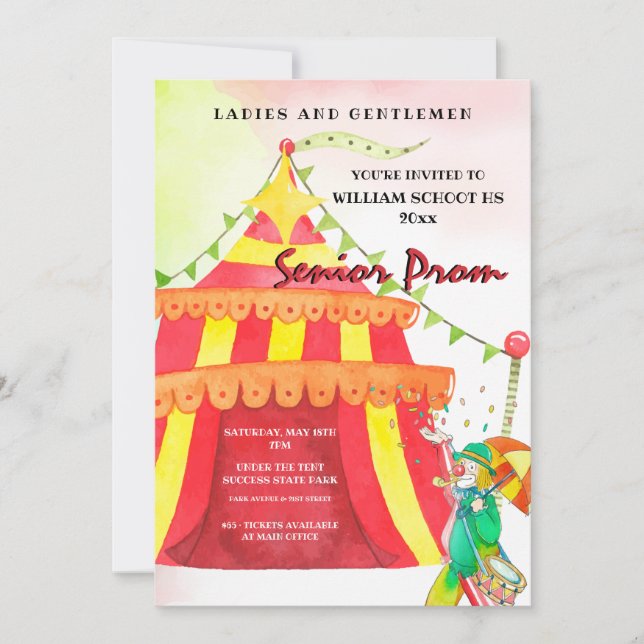 Convites Baile de formatura de Carnaval (Frente)