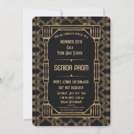 Convites Baile de formatura do 1920 Gatsby do Excelente Pre