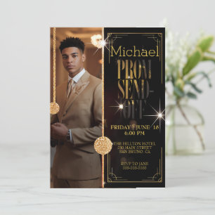 Convites Baile de formatura Masculino Luxuoso Desativa Grad