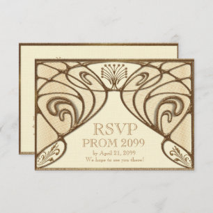 Convites BAILE DE FORMATURA RSVP, Excelente Gatsby, ouro so