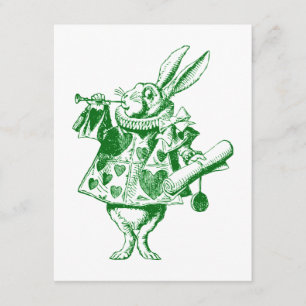 Convites Baile de formatura Verde do White Rabbit Herald