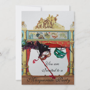 Convites BAILE DE MÁSCARAS DO MARDI GRAS PALCO DO TEATRO pr
