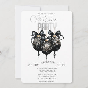 Convites Baile de Natal Preto, Natal de Xadrez de Búfalo 