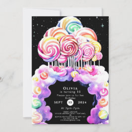 Convites Bairro de Candyland Simples e Bonito
