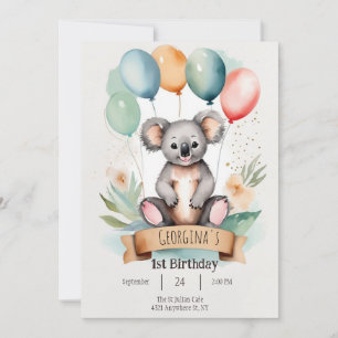 Convites Bairthday da Moça Bonita Koala