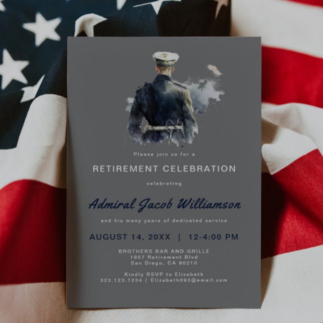 Convites Baixa Naval Azul (Criador carregado)