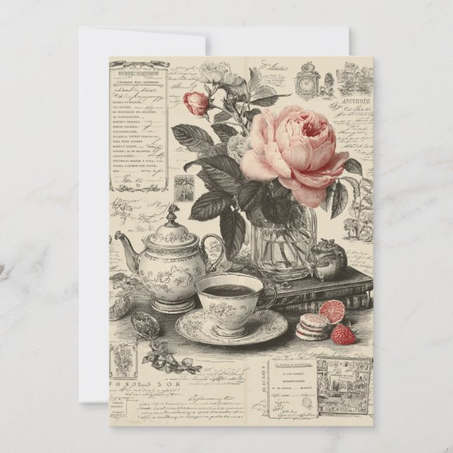 Convites Baixar Delight | Estilo de Vintage (Frente)