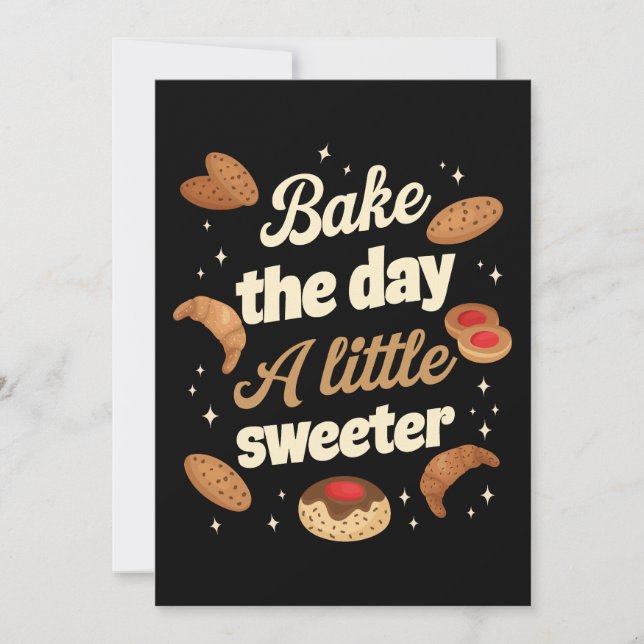 Convites Bake the day a little sweeter (Frente)