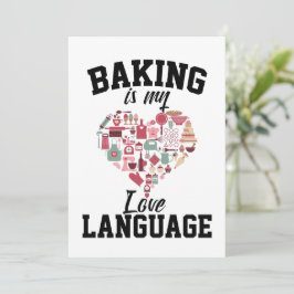 Convites Baking É Minha Língua De Amor - Baker Engraçado