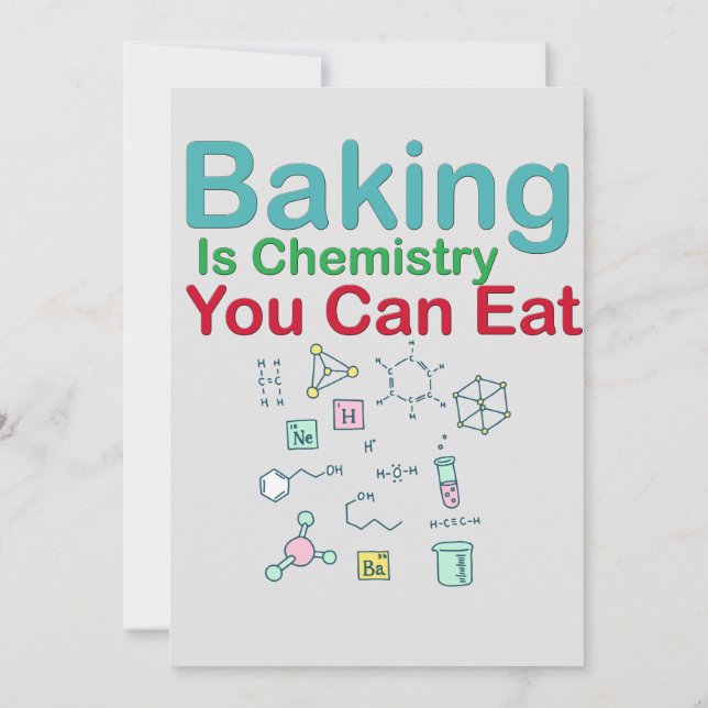 Convites Baking É Química Que Você Pode Comer (Verso)