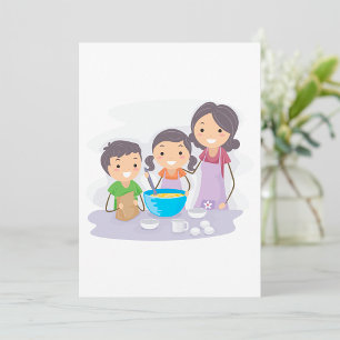 Convites Baking familiar