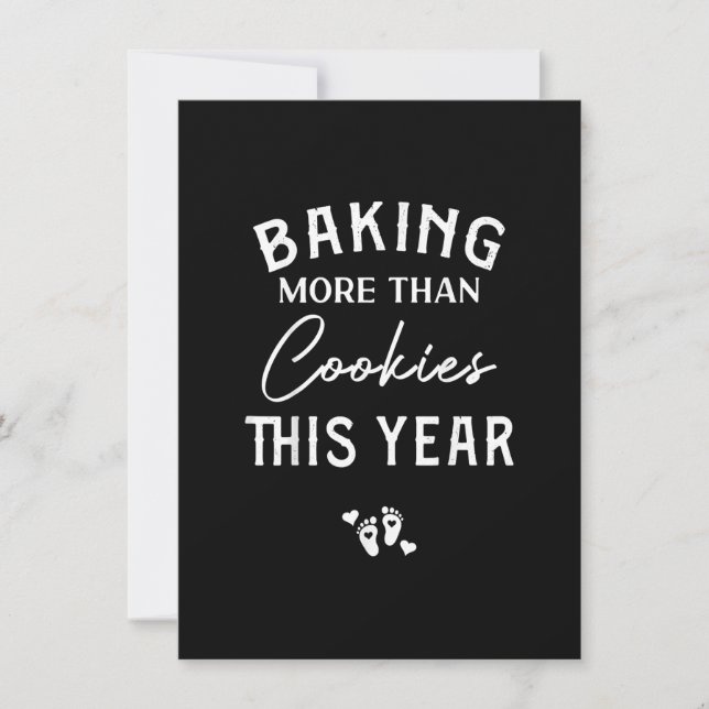 Convites Baking More Than Cookies Christmas Xmas Pregnancy (Frente)