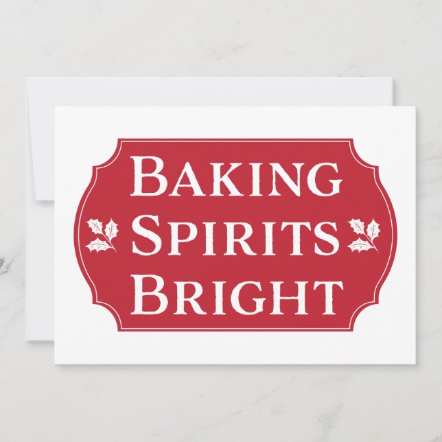 Convites Baking Spirits Bright Cookie Exchange Party (Frente)