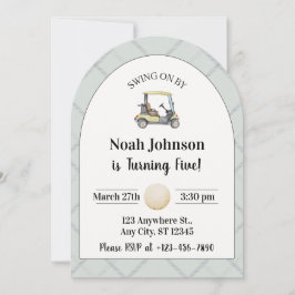 Convites Balança de 5 de Aniversário Par-tee Golf