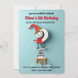 Convites Balancing Act Birthday Personalizado