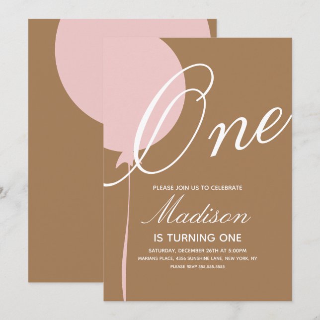 Convites Balão Boêmico Desligando Uma Festa de aniversário (Frente/Verso)