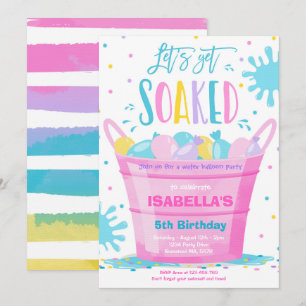 Convites Balão de água Festa de aniversário Verão Balã