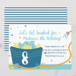 Convites Balão de Água Lutar Aniversário