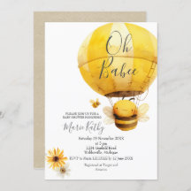 Balão de ar quente e Chá de fraldas de Bee Daisy