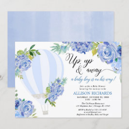 Convites Balão de ar quente para cima e para fora chá de fr