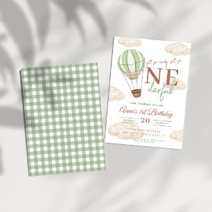 Convites Balão de Ar Verde Não É Maravilhoso Aniversário