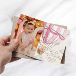 Convites Balão de Cabelo Quente do Urso Teddy Foto de Prime