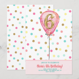 Convites Balão de Festa de aniversário 6