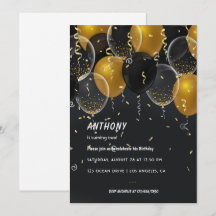 Balão de folha de ouro e Festa de aniversário de C