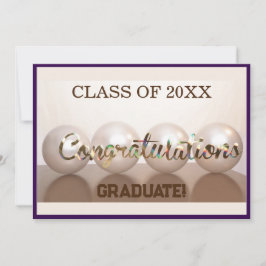 Convites Balão de Graduação de Formandos de Parabéns Roxos