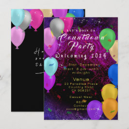 Convites Balão feliz ano novo