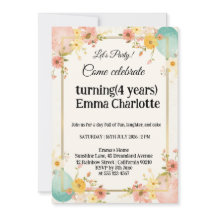 Balão Floral de Aniversário