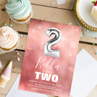 Balão segundo aniversário Prata | Festa Rosa Giras