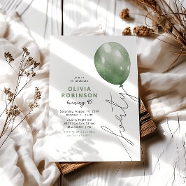 Convites Balão Verde da Moda para Aniversário de 40 anos