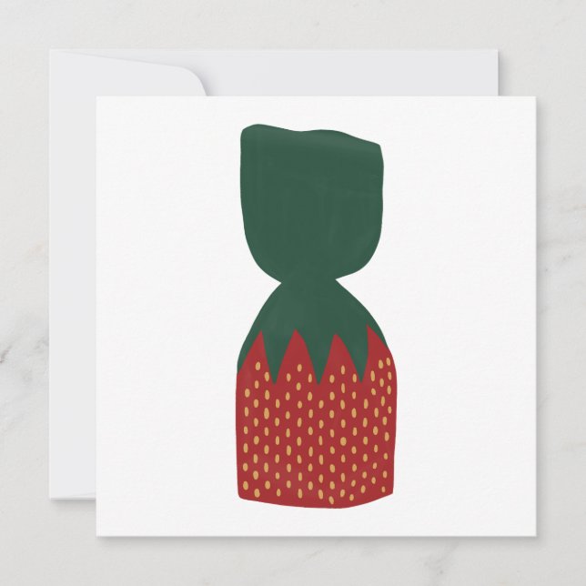 Convites Balas Bon Bons de Morango (Frente)