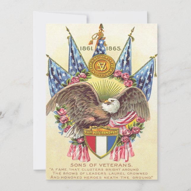 Convites Bald Eagle American Flag Rosa (Frente)