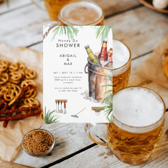 Convites Balde tropical de mel de cerveja Casal Chá II (Criador carregado)
