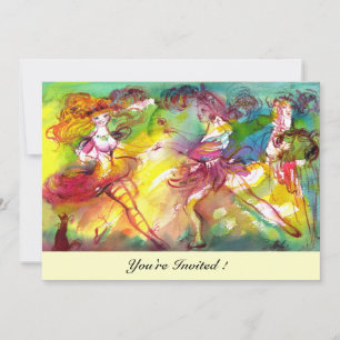 Convites BALÉ CARNIVAL / Mascarada de Veneza, música de dan