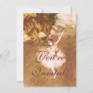 Convites Balé Dancer Degas Star Painting