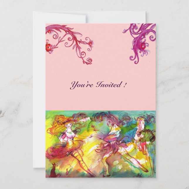 Convites BALÉ DE CARNIVAL / Máscaras Venezianas, Música de  (Frente)