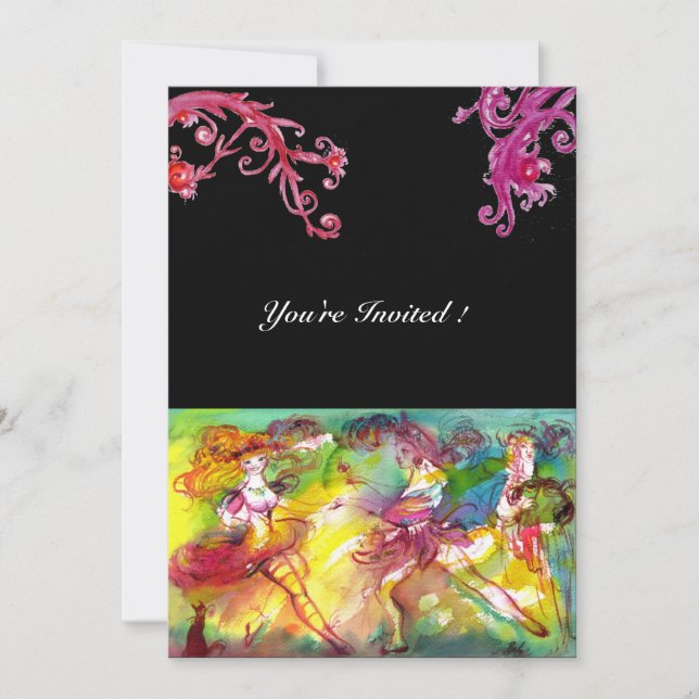 Convites BALÉ DE CARNIVAL / Máscaras Venezianas, Música de  (Frente)