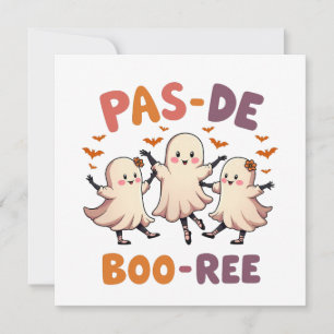 Convites Balé de Pas de boo ree Spooky Dance Ghost