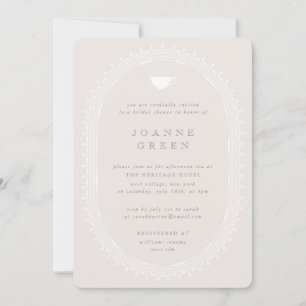 Convites Balé Rosa Tarde Bridal/Chá de casamento de Chá