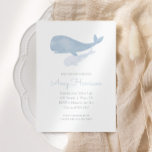 Convites Baleia Aquarela sob o Chá de fraldas do mar<br><div class="desc">Celebrar um pouco a caminho com este convite de chá de fraldas sob o tema do mar,  apresentando mamães e baleias bebês em aquarelas de cor azul macia.</div>