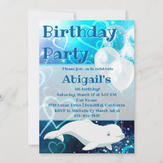 Convites Baleia de Beluga e Festa de aniversário Ártica de