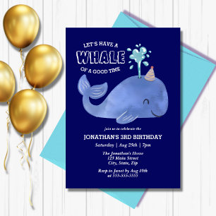 Convites Baleia De Um Festa Corajosa Que Marinho Aniversári