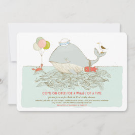 Convites Baleia de uma festa de Chá de fraldas de Verão