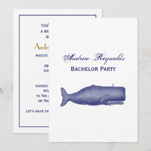 Convites Baleia do século XIX Desenho de Vintage N