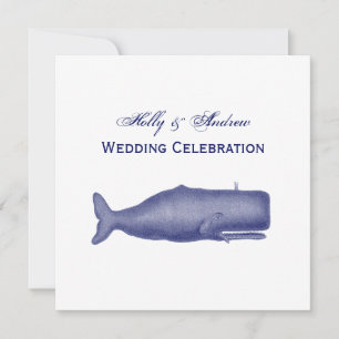 Convites Baleia do século XIX Desenho de Vintage N