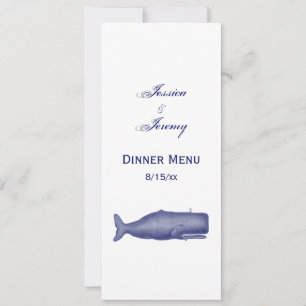 Convites Baleia do século XIX do vintage que tira N